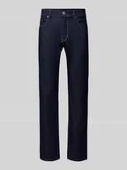 Spodnie męskie - Jeansy o kroju straight fit z wpuszczanymi kieszeniami model ‘Mosa’ - miniaturka - grafika 1