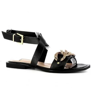 Czarne sandały damskie CARINII - Carinii - Sandały damskie - miniaturka - grafika 1