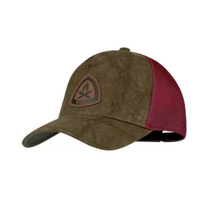 Czapki i chusty sportowe męskie - Czapka z daszkiem Buff Trucker Cap Lowney Khaki - grafika 1