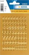 Etykiety do drukarek - HERMA 4184 cyfry 0-9 ze złota folii (rozmiar czcionki 12 mm, 1 arkusz, folia), samoprzylepne, naklejki z numerami, 63 etykiety, złote - miniaturka - grafika 1