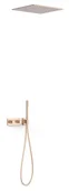 Zestawy prysznicowe - Zestaw podtynkowy TRES B-system 24-K Matowe Różowe złoto 30725206OPM - miniaturka - grafika 1