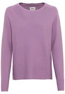 Swetry damskie - camel active Damski sweter z czystej bawełny, liliowy, M - miniaturka - grafika 1