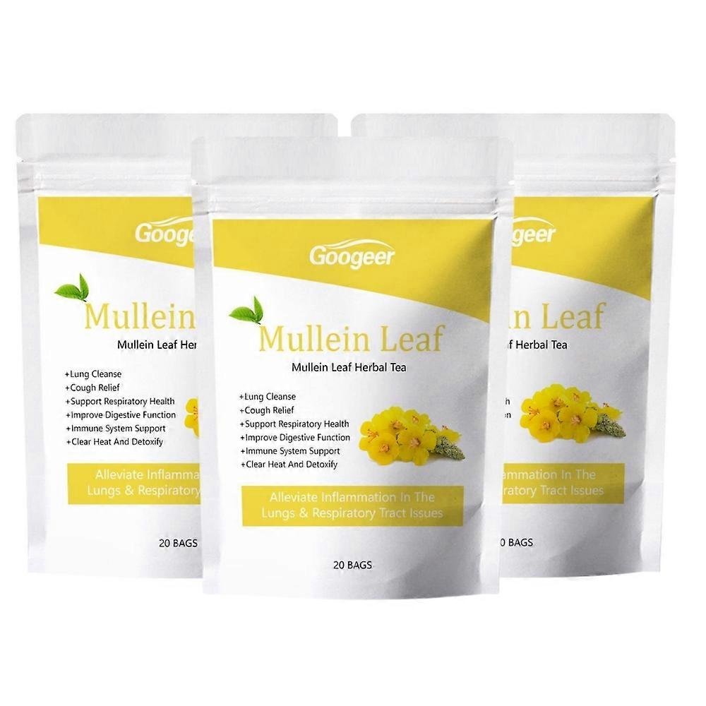 20-60 sztuk torebek z herbatą z liści dziewanny ziołowa herbata oczyszczająca płuca łagodząca kaszel 60pcs/3bags