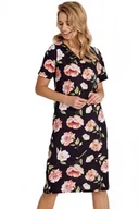 Bielizna nocna - Koszula nocna Peony 3134 czarna - miniaturka - grafika 1