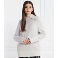 Swetry damskie - Patrizia Pepe Sweter | Regular Fit | z dodatkiem wełny - miniaturka - grafika 1