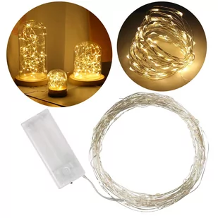 Lampki Led Żyłki Diody Choinkowe 20Led 2M Ciepły Biały - Oświetlenie świąteczne - miniaturka - grafika 1