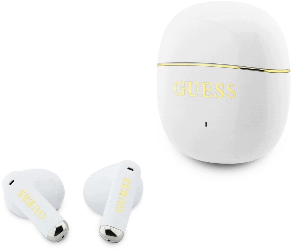 Guess TWS Glossy Gold Line Classic biały