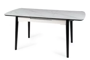 Stół rozkładany APOLLO marmur biały mat/czarny 120(160)x80 - Stoły - miniaturka - grafika 1