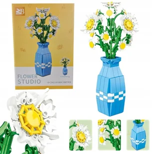 KWIATY OGRÓD KLOCKI KONSTRUKCYJNE JAK ŻYWE DONICZKA STOKROTKI 537 EL OZDOBA - Klocki - miniaturka - grafika 1