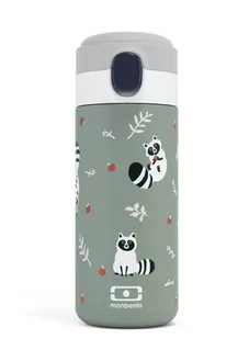 Butelka Termiczna Dla Dziecka Monbento Mb Pop - Green Raccoon - Zaparzacze i kawiarki - miniaturka - grafika 1