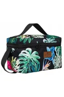 Kosmetyczki, organizery i kuferki - Kosmetyczka z poliestru Peterson z motywem roślinnym - miniaturka - grafika 1