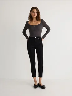 Reserved - Jeansy slim push up - czarny - Spodnie damskie - miniaturka - grafika 1