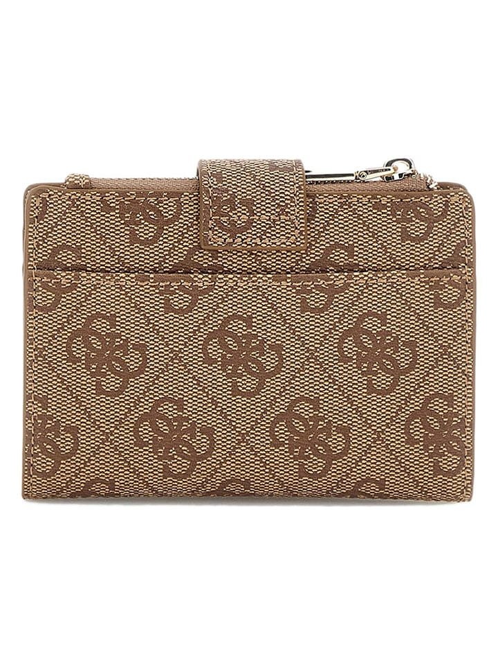 Guess Portfel w kolorze beżowym - 9 x 12 x 1 cm