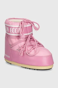 Moon Boot śniegowce MB ICON LOW NYLON kolor różowy 80D1409340 J001 - Śniegowce damskie - miniaturka - grafika 1