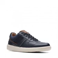 Półbuty męskie - Clarks Cambro Race [Navy Combi Leather] - Rozmiar 42 - miniaturka - grafika 1