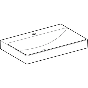 Geberit One Umywalka meblowa z otworem na baterię bez przelewu 75x48 cm biały KeraTect 505.020.01.2 - Umywalki - miniaturka - grafika 2