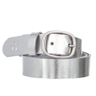 Paski - Klasyczny Pasek Damski VerMari Skórzany Srebrny Blask 3 cm - miniaturka - grafika 1