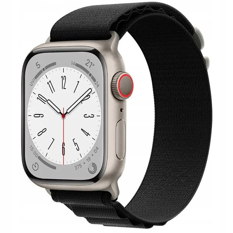 Pasek Zamienny Na Rzep Do Apple Watch 38/40/41mm CZARNY