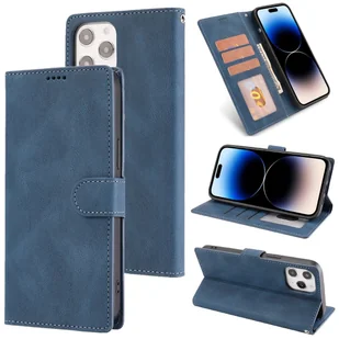 König Design Etui kompatybilne z Apple iPhone 14 Pro Etui na telefon komórkowy ze skóry syntetycznej - Niebieskie etui na telefon komórkowy - Etui i futerały do telefonów - miniaturka - grafika 1