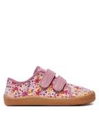 Buty dla dziewczynek - Froddo Kapcie Barefoot Canvas G1700390-3 S Różowy - miniaturka - grafika 1