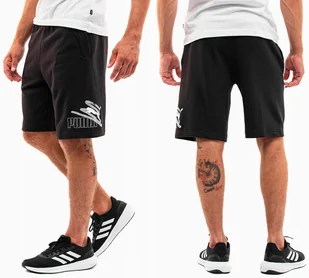 PUMA spodenki męskie krótkie sportowe szorty logo wygodne bawełna roz. S - Spodenki męskie - miniaturka - grafika 1