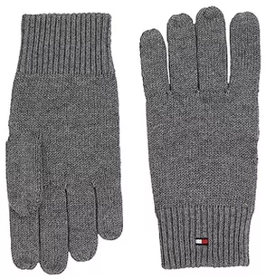 Tommy Hilfiger Essential Flag Knitted Gloves Rękawiczki Mężczyźni, Mid Grey Heather, rozmiar uniwersalny - Rękawiczki - miniaturka - grafika 1