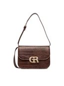 Torebki damskie - Gino Rossi Torebka CEO-LINA-KQ44-CROCCO Brązowy - miniaturka - grafika 1