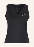 Koszulki i topy damskie - Nike Tank Top Court Victory Z Siateczki schwarz - miniaturka - grafika 1