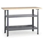 Stoły warsztatowe - B2B Partner Stół roboczy HOBBY III TC-006A RAL7040/7012 - miniaturka - grafika 1