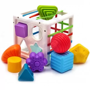 WOOPIE Elastyczna Kostka Sensoryczna Sorter dla Dzieci Kolorowe Kształty 11 el. - Sortery dla dzieci - miniaturka - grafika 2