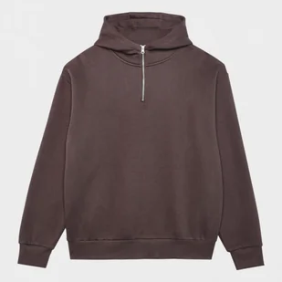 Męska bluza dresowa nierozpinana z kapturem Outhorn OTHAW23TSWSM0760 - brązowa - Bluzy sportowe męskie - miniaturka - grafika 1