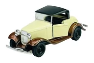 Samochody i pojazdy dla dzieci - WELLY OLD TIMER FORD MODEL A ROADSTER Z DACHEM BEŻOWY 1:34 SAMOCHÓD NOWY METALOWY MODEL - miniaturka - grafika 1