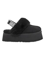 Kapcie damskie - UGG Skórzane kapcie "Funkette" w kolorze czarnym - miniaturka - grafika 1