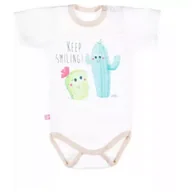 Body dla niemowląt - Body Chłopięce Z Krótkim Rękawem Cactus Brąz 104 Cm Eevi Outlet - miniaturka - grafika 1