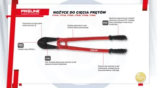 NOŻYCE DO PRĘTÓW 900MM/36",fi16MM/12MM,CRMO,HRC58-62,PROLINE - Nożyce i noże - miniaturka - grafika 4