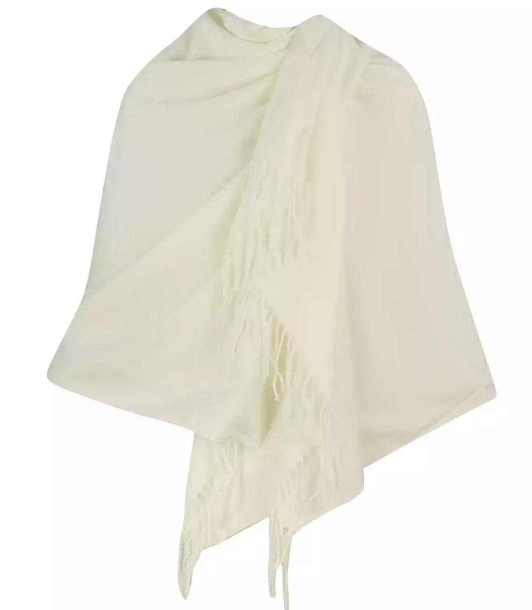 Gładki szal szalik Gruba Chusta frędzle BASIC