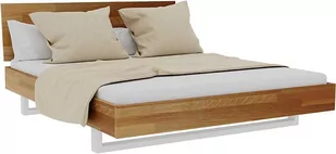 Łóżko dębowe FADO Classic białe 140x200 Soolido Meble dębowe - Łóżka - miniaturka - grafika 1