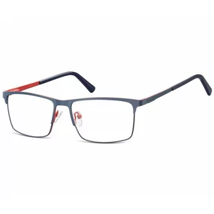 Okulary zerówki korekcyjne Nerd Prostokątne Flex 909B granatowe - Okulary korekcyjne, oprawki, szkła - miniaturka - grafika 1