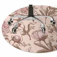 Podnóżki, podpórki, podkładki - Mata na podłogę pod krzesło Różowe piwonie fi100 cm - miniaturka - grafika 1