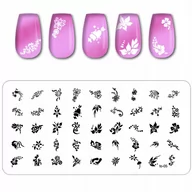 Ozdoby do paznokci - Blaszka Płytka Do Stempli Do Paznokci Wzorki Kwiatki To-05 - miniaturka - grafika 1