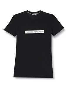 Emporio Armani Męski T-shirt z logo Crew Neck, czarny, S - Koszulki męskie - miniaturka - grafika 1