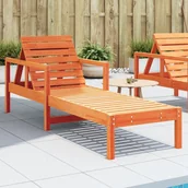 Leżaki ogrodowe - Leżak, woskowy brąz, 199,5x62x55 cm, lite drewno sosnowe Lumarko! - miniaturka - grafika 1