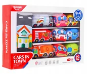 Zabawki sensoryczne - MIĘKKIE SAMOCHODY BEZPIECZNE DLA NAJMŁODSZYCH MATA DO ZABAWY ULICA - miniaturka - grafika 1