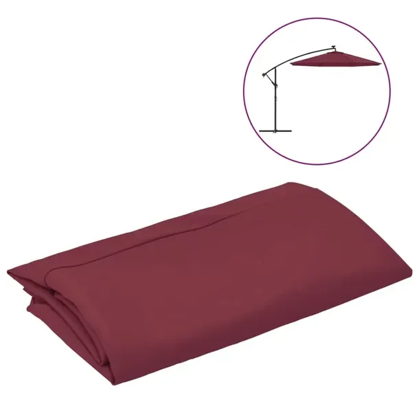 Zamienna czasza parasola ogrodowego UV, bordowy, Ø300 cm