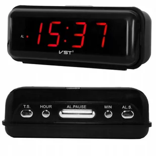 Budzik Zegar Elektroniczny Sieciowy Led 24H Alarm - Zegary - miniaturka - grafika 1