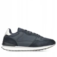 Sneakersy męskie - Buty męskie sportowe, sneakersy granatowe Hoff, buty skórzane oryginalne 42 - miniaturka - grafika 1
