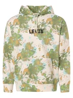 Bluzy męskie - Levi's Męska bluza z kapturem Mężczyźni Materiał dresowy wielokolorowy|zielony|biały wzorzysty, M - miniaturka - grafika 1