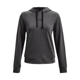 Damska Koszulka z długim rękawem UNDER ARMOUR RIVAL TERRY HOODIE 1369855-010 – Szary - Koszulki i topy damskie - miniaturka - grafika 1