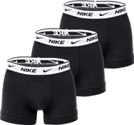 Majtki męskie - Bokserki męskie NIKE, 3-pak - Kąpielówki, logo w pasie, bawełna stretch czarny/biały S - miniaturka - grafika 1