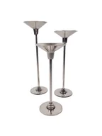 Świeczniki - Komplet 3 modernistycznych świeczników z lat 70. - miniaturka - grafika 1